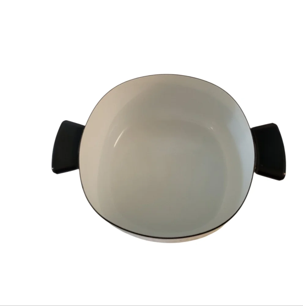 Vintage white enameled
